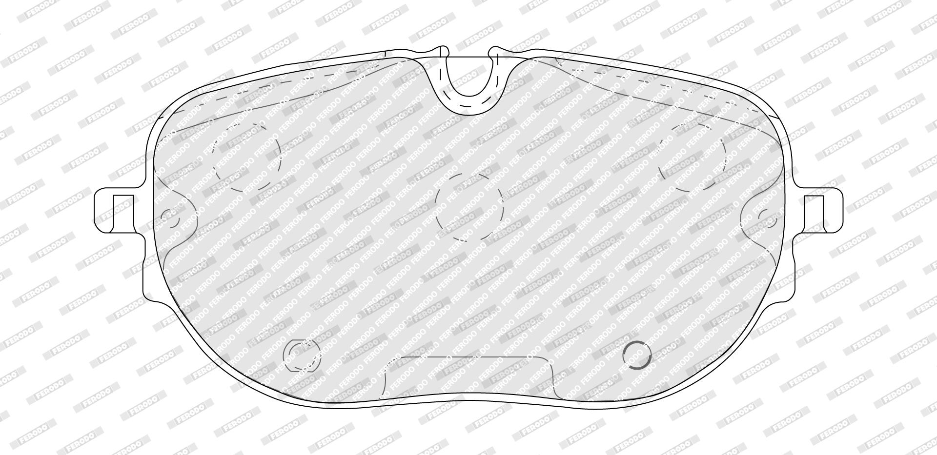 Jogo de 4 pastilhas de travão FERODO FDB5555