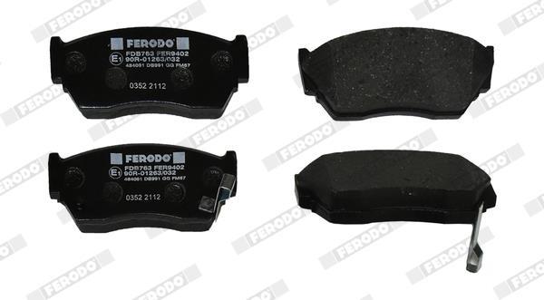 Jeu de 4 plaquettes de frein FERODO ref. FDB763