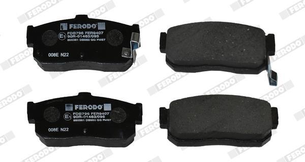 Jeu de 4 plaquettes de frein FERODO ref. FDB796