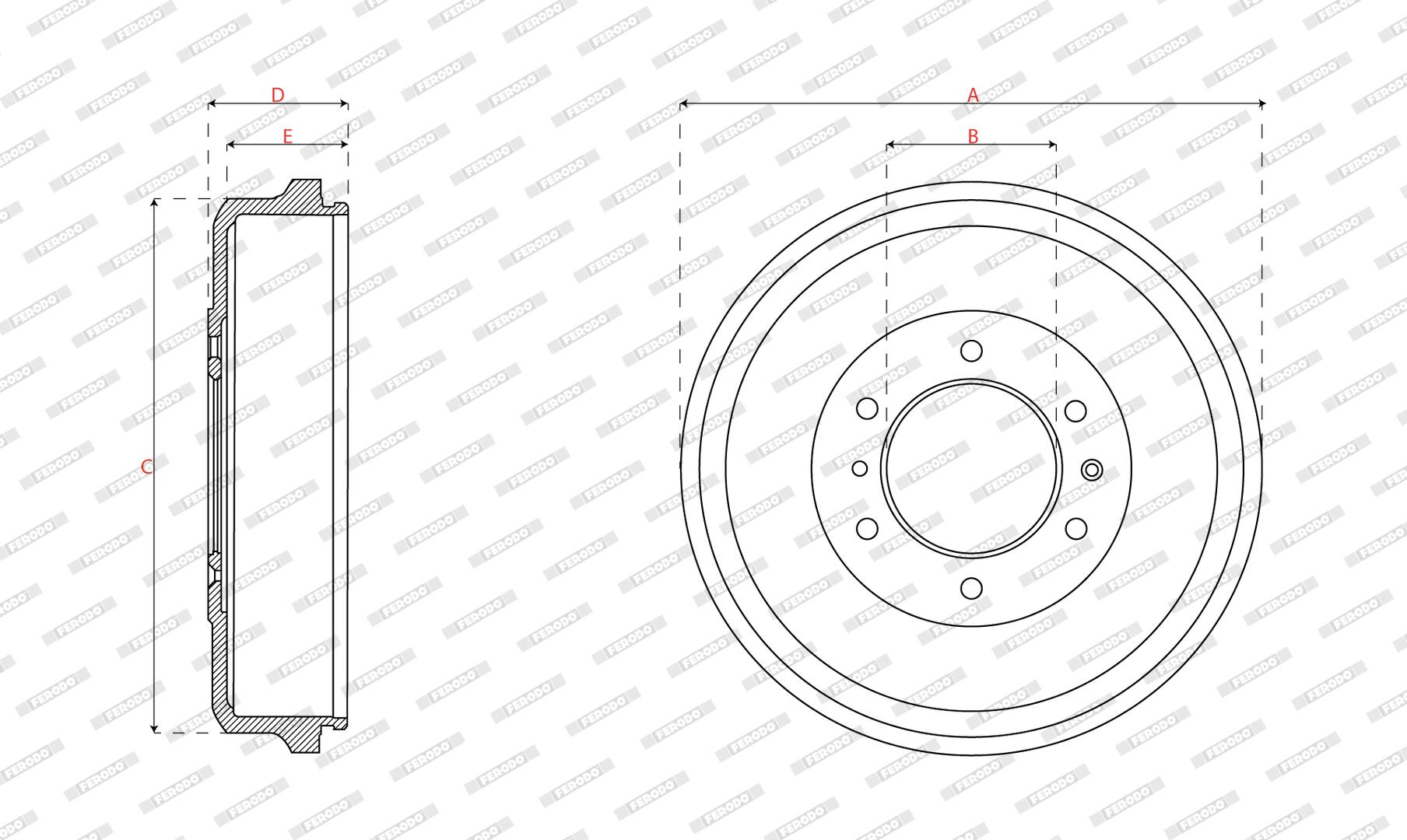 Tambour de frein FERODO FDR329835