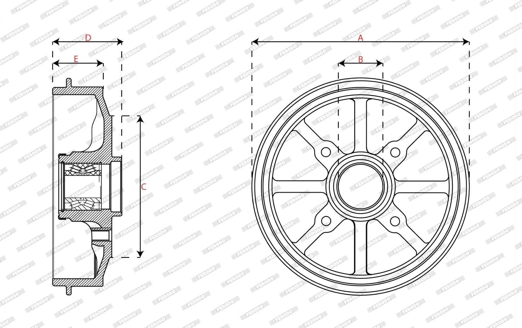Tambour de frein FERODO FDR329840
