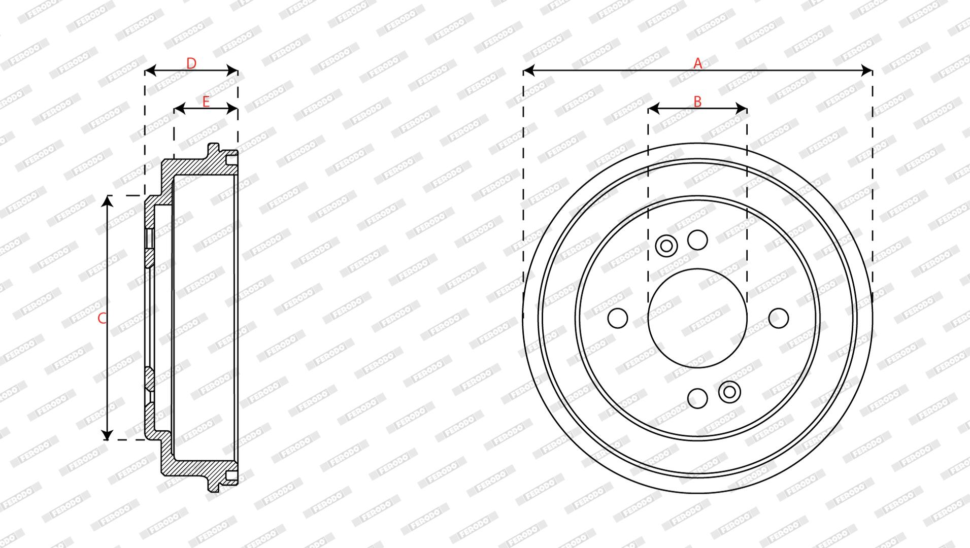 Tambour de frein FERODO FDR329846