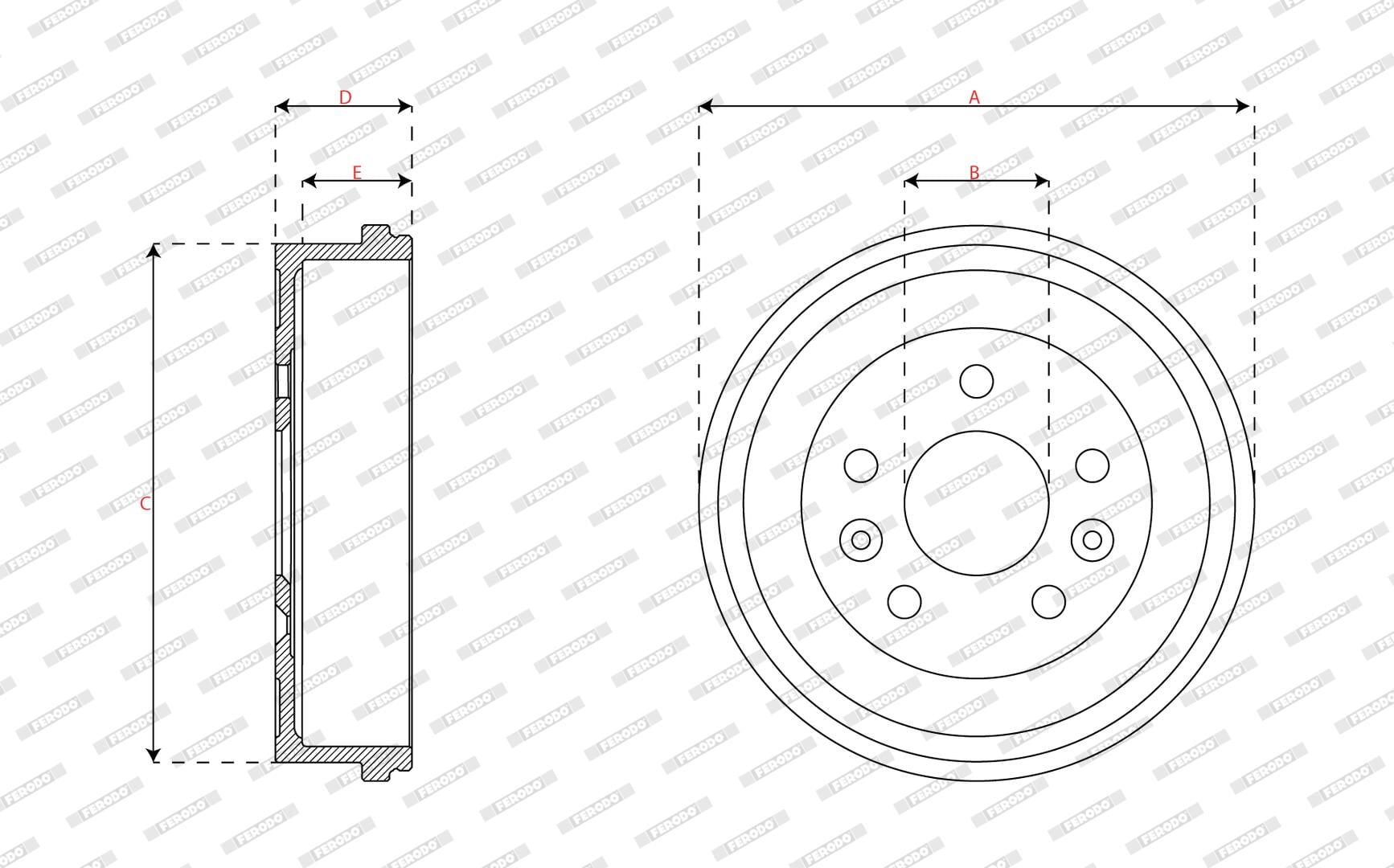 Tambour de frein FERODO FDR329847
