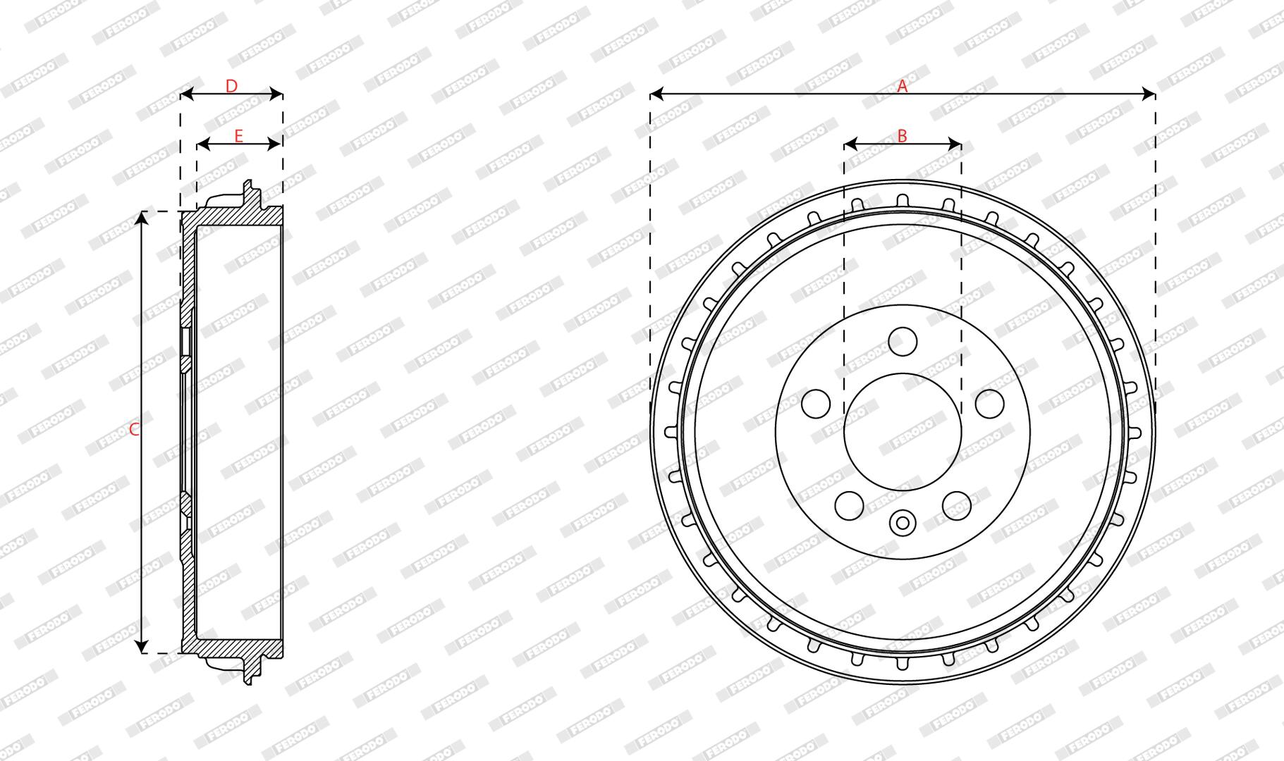 Tambour de frein FERODO FDR329852