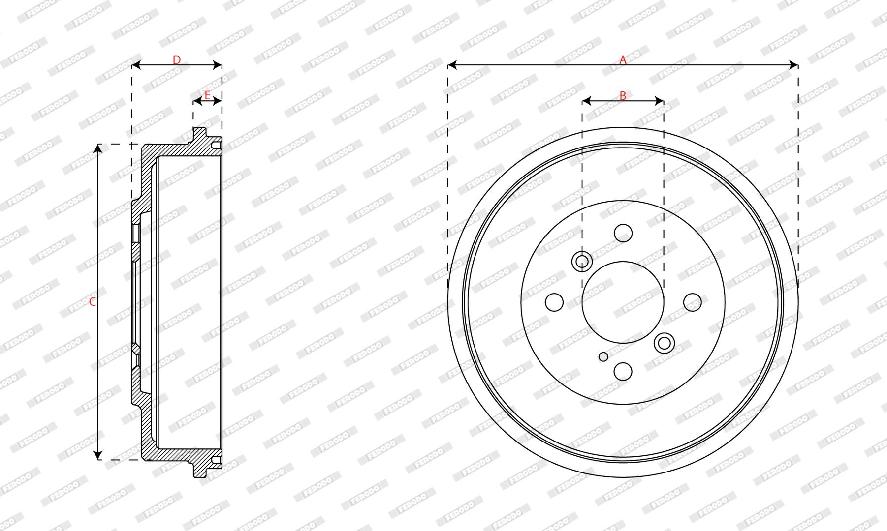 Tambour de frein FERODO FDR329857