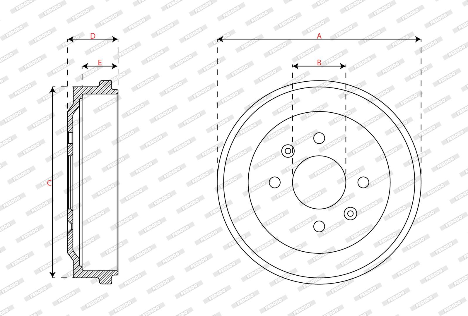 Tambour de frein FERODO FDR329858