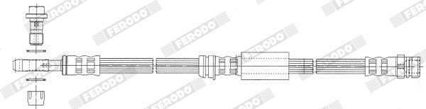 Flexible de frein (Durite de frein) FERODO ref. FHY2665