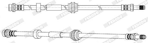 Flexible de frein (Durite de frein) FERODO ref. FHY2669