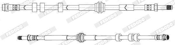 Flexible de frein (Durite de frein) FERODO ref. FHY3311