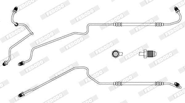Flexible de frein (Durite de frein) FERODO FHY3350