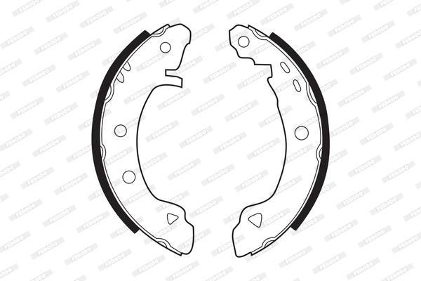Jeu de 4 mâchoires de frein (Garniture de frein à tambour) FERODO  ref. FSB306