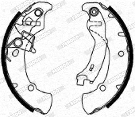 Jeu de 4 mâchoires de frein (Garniture de frein à tambour) FERODO FSB4016