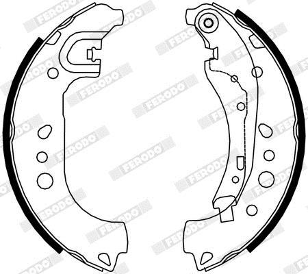 Jeu de 4 mâchoires de frein (Garniture de frein à tambour) FERODO FSB4313