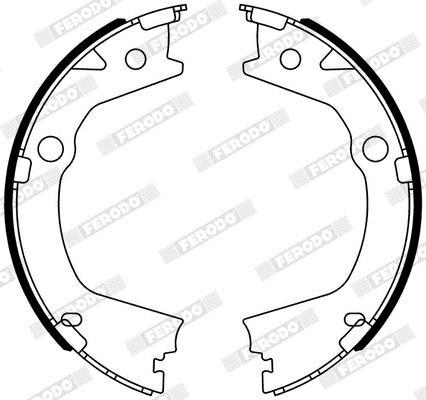 Jeu de 4 mâchoires de frein (Garniture de frein à tambour) FERODO FSB4318