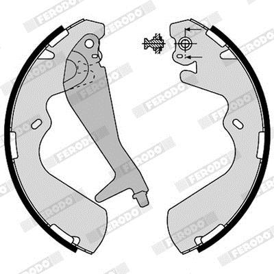 Jeu de 4 mâchoires de frein (Garniture de frein à tambour) FERODO FSB4325