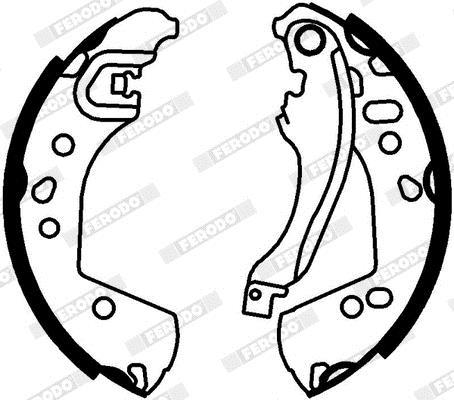Jeu de 4 mâchoires de frein (Garniture de frein à tambour) FERODO FSB4336