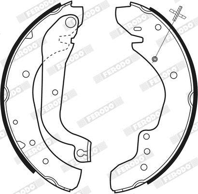 Jeu de 4 mâchoires de frein (Garniture de frein à tambour) FERODO FSB533