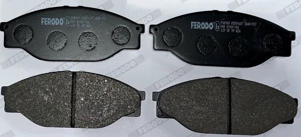 Juego de 4 pastillas de freno (Almohadilla de freno) FERODO  ref. FVR949