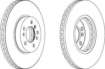 Jeu de 2 disques de frein FERODO DDF1256C-1
