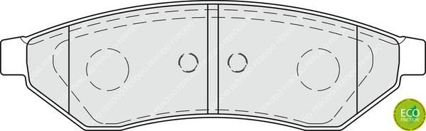 Jeu de 4 plaquettes de frein FERODO FDB1986