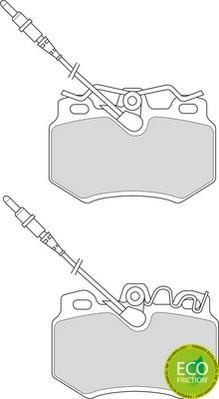 Jeu de 4 plaquettes de frein FERODO FDB687