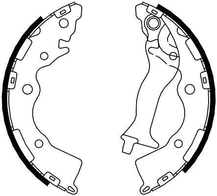 Jeu de 4 mâchoires de frein FERODO FSB4086