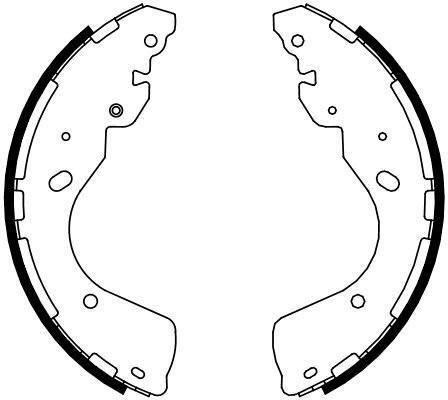 Jeu de 4 mâchoires de frein FERODO FSB4108