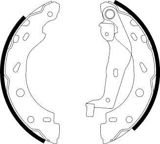 Jeu de 4 mâchoires de frein FERODO FSB614