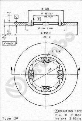 Disques de frein BREMBO 08.2162.10