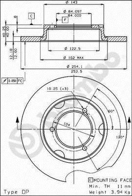 Disques de frein BREMBO 08.2284.10