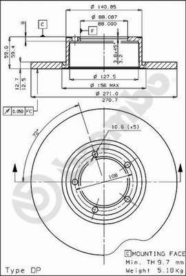Disques de frein BREMBO 08.2470.20