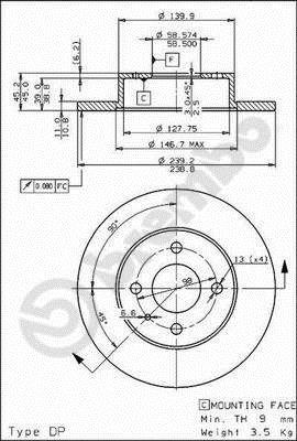 Disques de frein BREMBO 08.2792.10