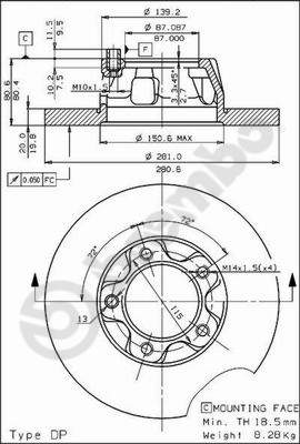 Disques de frein BREMBO 08.3295.10