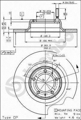 Disques de frein BREMBO 08.4070.20