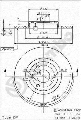 Disques de frein BREMBO 08.5265.10