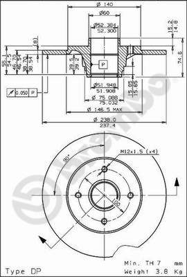Disques de frein BREMBO 08.5834.20