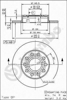 Discos de freno BREMBO ref. 08.9136.11
