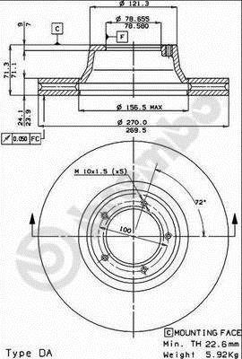 Disques de frein BREMBO 09.2943.10