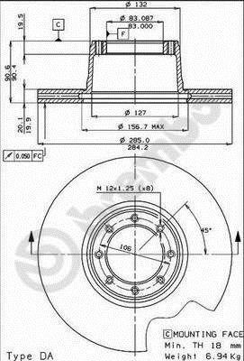 Disques de frein BREMBO 09.3059.10