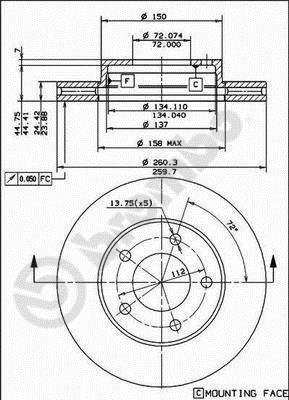 Disques de frein BREMBO 09.4866.10