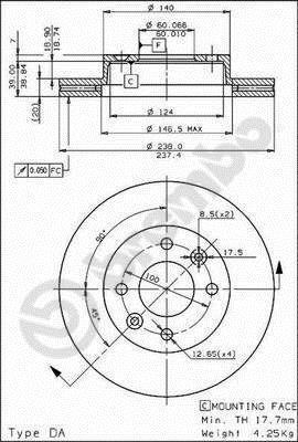 Disques de frein BREMBO 09.4925.20