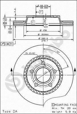 Disques de frein BREMBO 09.4964.10