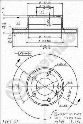 Disques de frein BREMBO 09.5588.10
