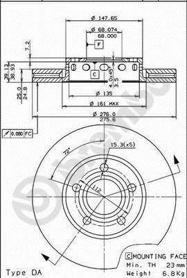 Disques de frein BREMBO 09.5734.10