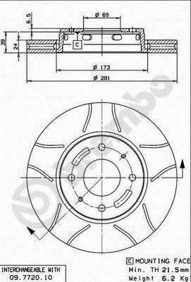 Discos de freno BREMBO ref. 09.7720.75