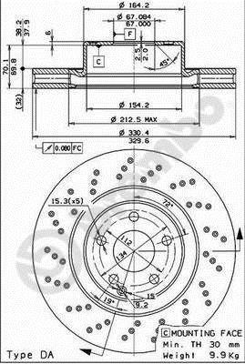 Disques de frein BREMBO 09.7960.11