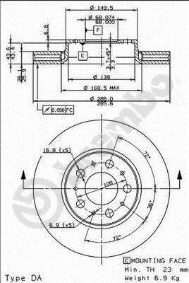Discos de freno BREMBO ref. 09.8633.75