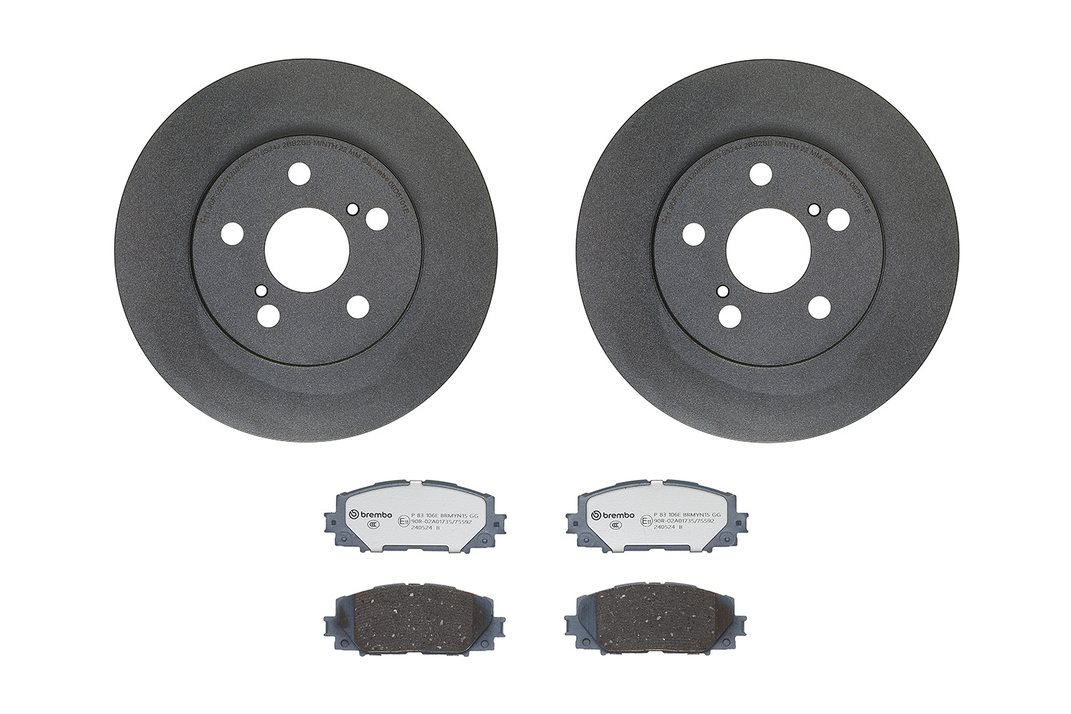 Disques et plaquettes de frein (Disques et plaquettes de freins) BREMBO ref. KT 08 065