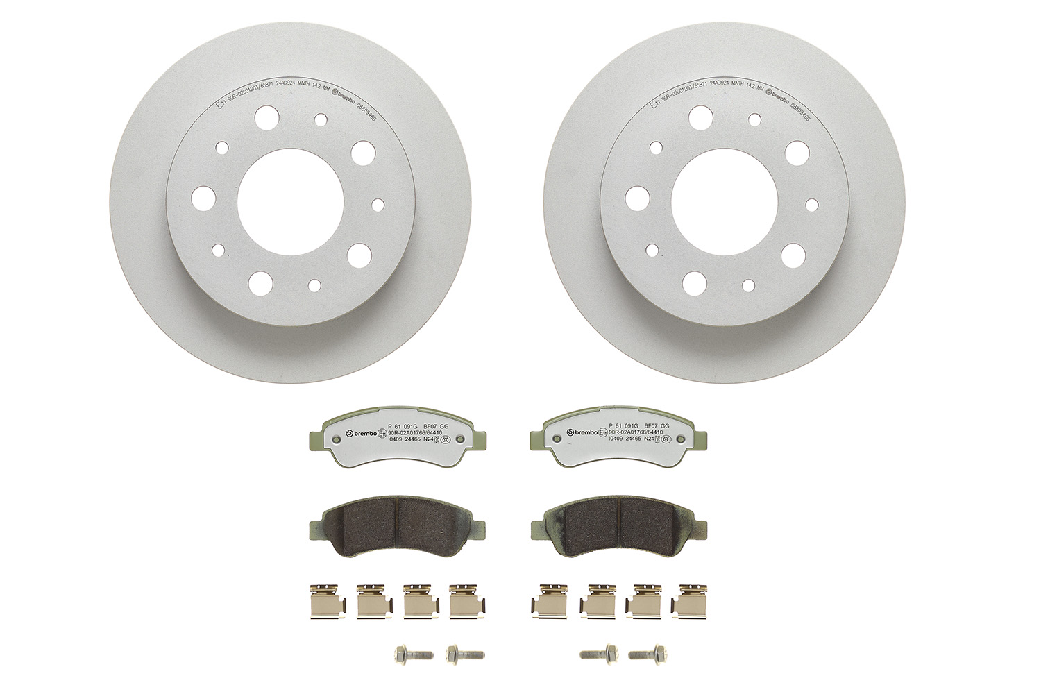 Disques et plaquettes de frein (Disques et plaquettes de freins) BREMBO ref. KT 10 008