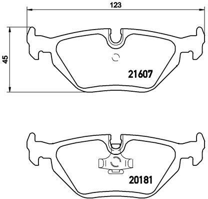 Jogo de 4 pastilhas de travão BREMBO ref. P 06 013